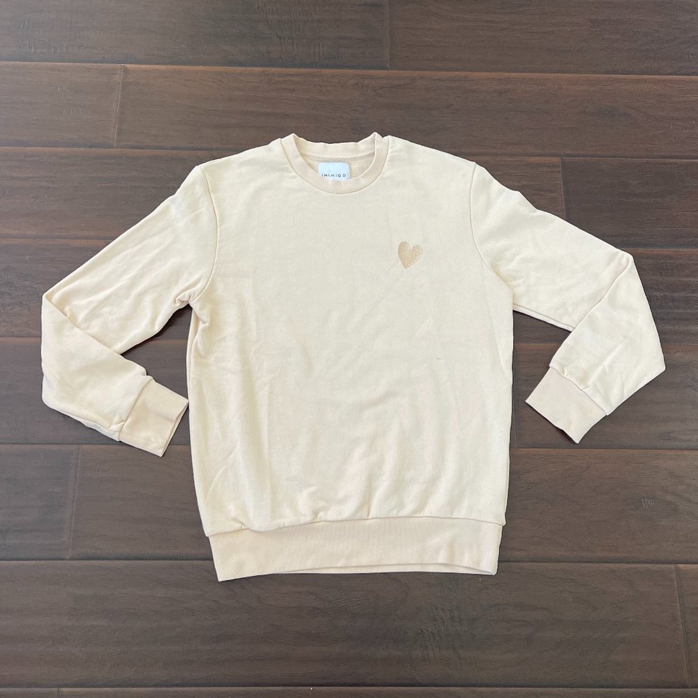 INIMIGO Men’s Cotton Blend Heart Sweatshirt Sweater Pullover Maze Sz Large